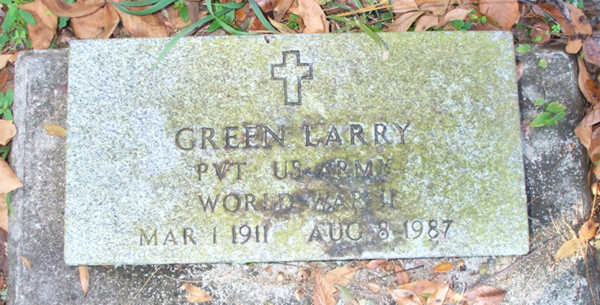Green Larry Gravestone Photo