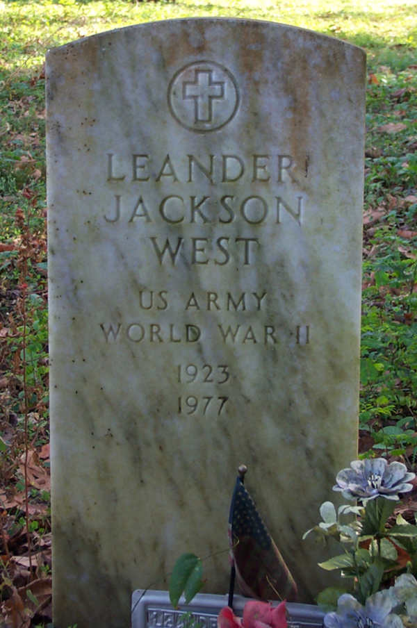 Leander Jackson West Gravestone Photo