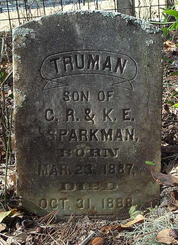 Truman Sparkman Gravestone Photo