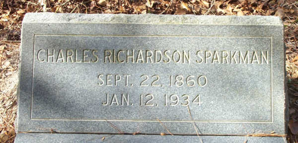 Charles Richardson Sparkman Gravestone Photo