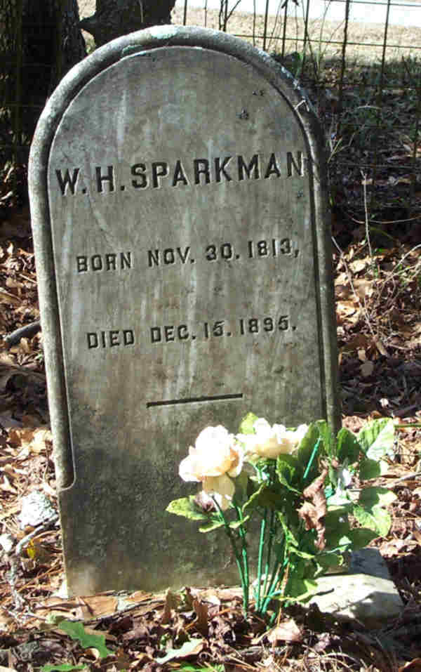 W.H. Sparkman Gravestone Photo