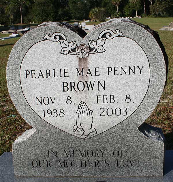 Pearlie Mae Penny Brown Gravestone Photo
