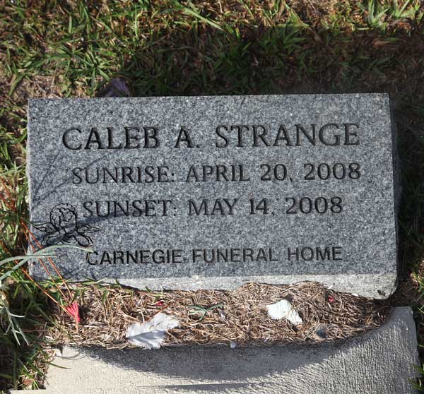 Caleb A. Strange Gravestone Photo