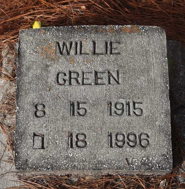 Willie Green Gravestone Photo