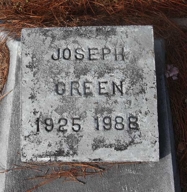Joseph Green Gravestone Photo