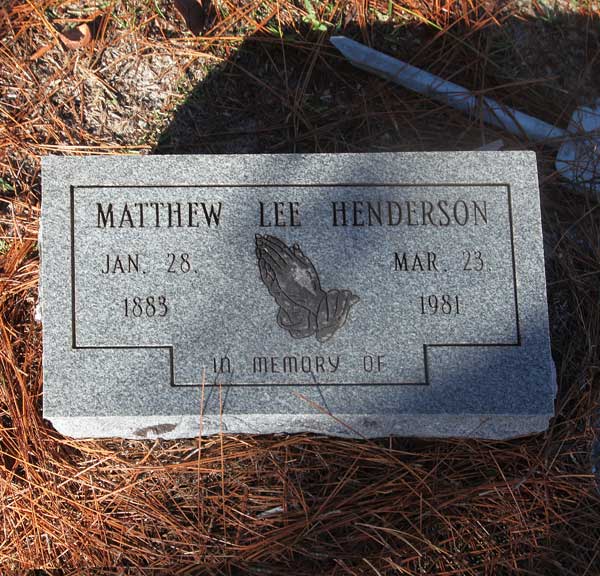 Matthew Lee Henderson Gravestone Photo