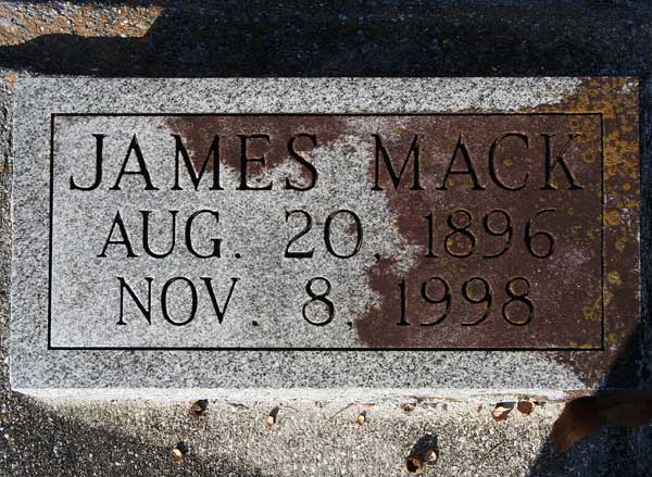James Mack Gravestone Photo