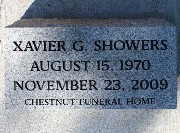 Xavier G. Showers Gravestone Photo