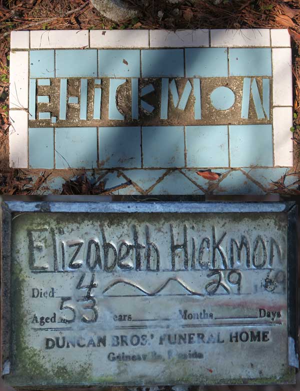 Elizabeth Hickmon Gravestone Photo