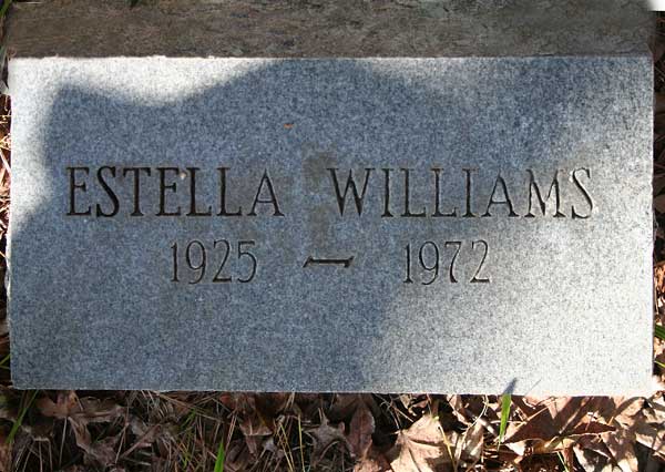 Estella Williams Gravestone Photo