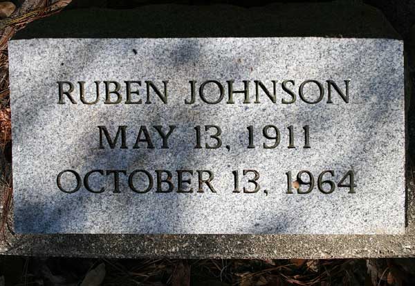 Ruben Johnson Gravestone Photo
