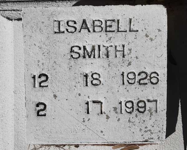 Isabell Smith Gravestone Photo