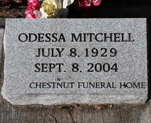 Odessa Mitchell Gravestone Photo