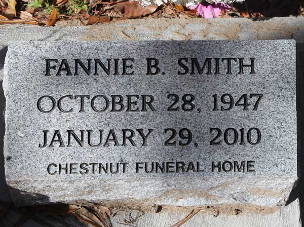 Fannie B. Smith Gravestone Photo