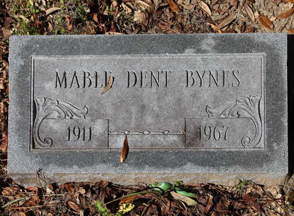 Mable Dent Bynes Gravestone Photo