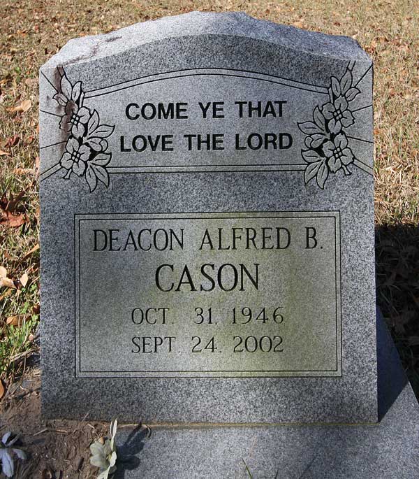 Deacon Alfred B. Cason Gravestone Photo