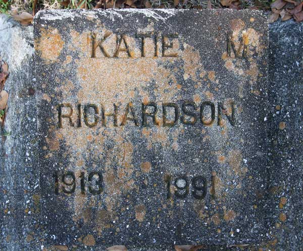 Katie M. Richardson Gravestone Photo