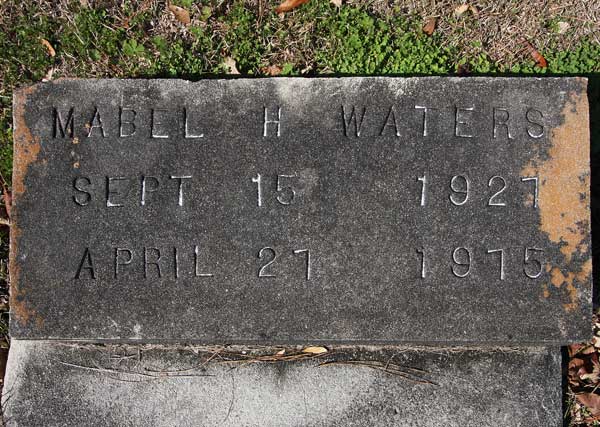 Mabel H. Waters Gravestone Photo