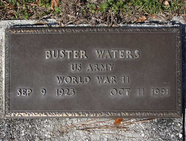 Buster Waters Gravestone Photo
