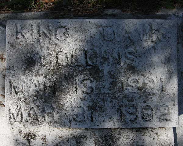 King Davis Collins Gravestone Photo