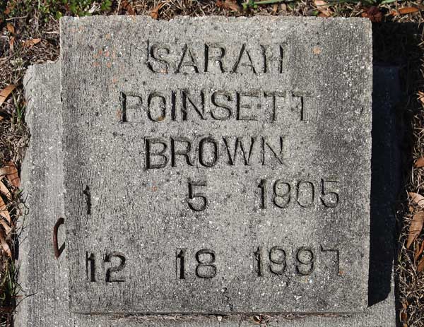 Sarah Poinsett Brown Gravestone Photo