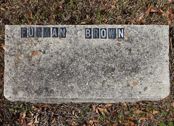 Furman Brown Gravestone Photo
