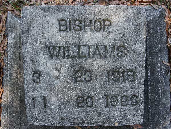 Bishop Williams Gravestone Photo