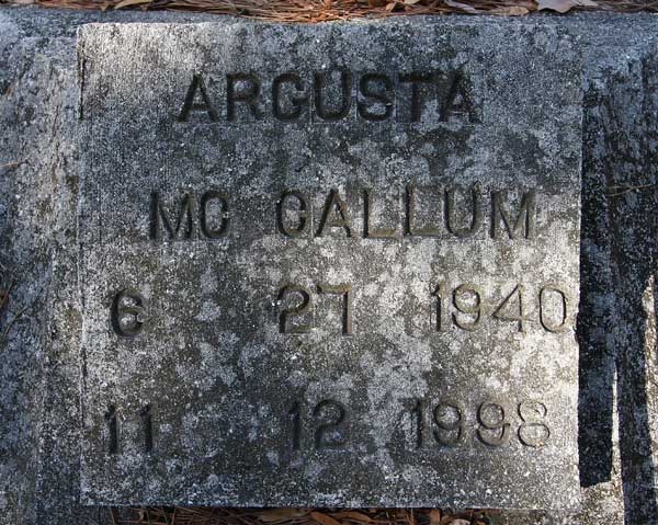 Augusta McCallum Gravestone Photo