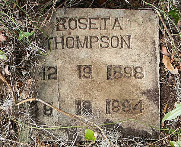 Roseta Thompson Gravestone Photo