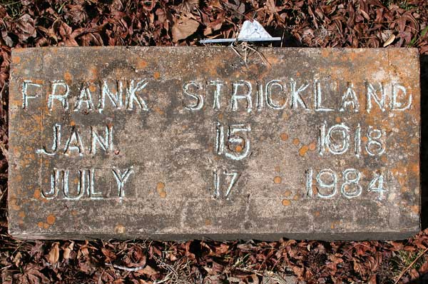 Frank Strickland Gravestone Photo