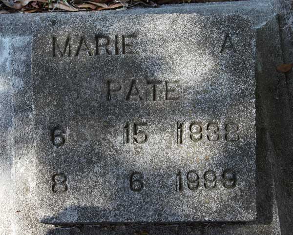 Marie A. Pate Gravestone Photo