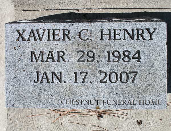 Xavier C. Henry Gravestone Photo