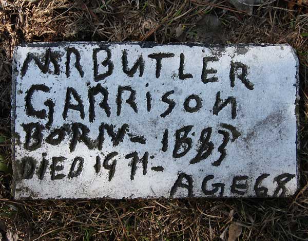 Butler Garrison Gravestone Photo
