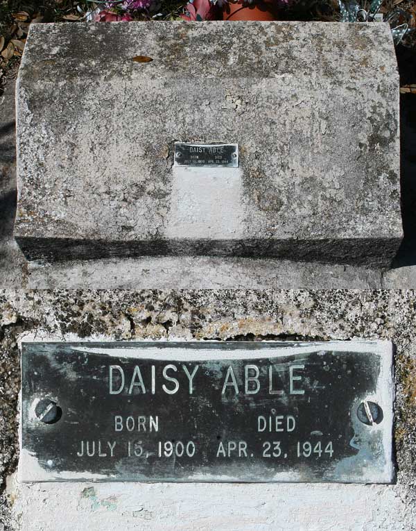 Daisy Able Gravestone Photo