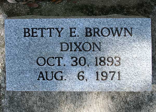 Betty E. Brown Dixon Gravestone Photo
