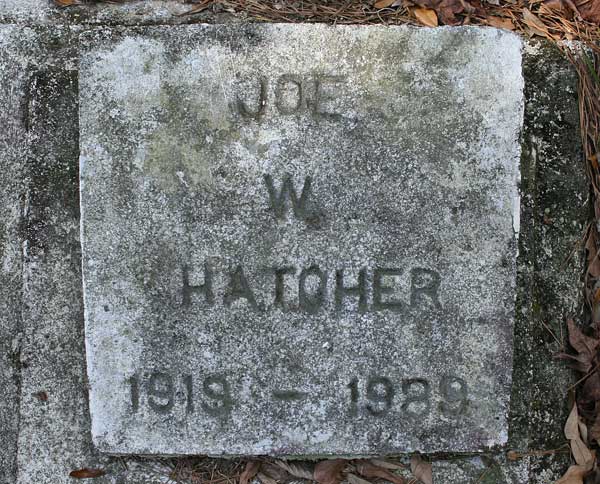 Joe W. Hatcher Gravestone Photo