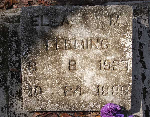 Ella M. Fleming Gravestone Photo