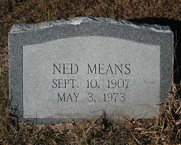 Ned Means Gravestone Photo