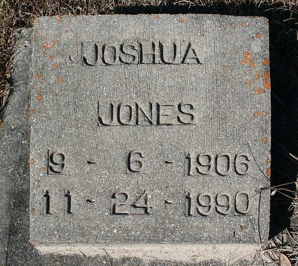 Joshua Jones Gravestone Photo