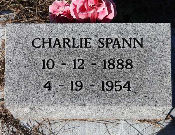 Charlie Spann Gravestone Photo