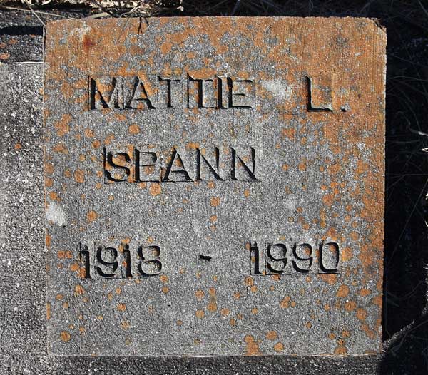 Mattie L. Spann Gravestone Photo