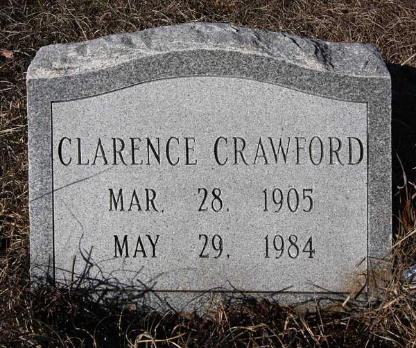 Clarence Crawford Gravestone Photo