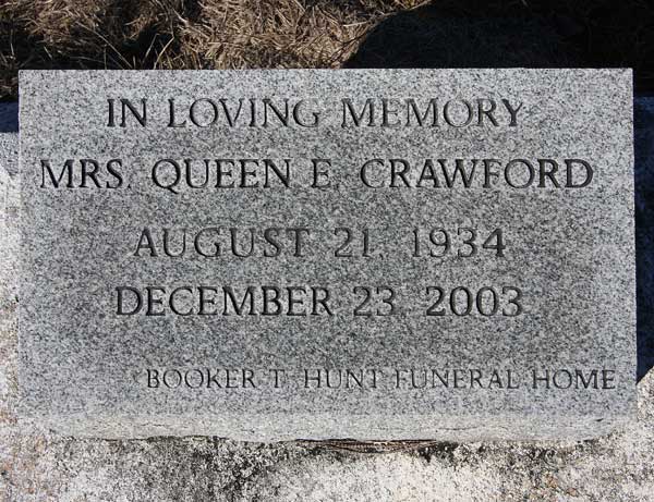 Queen E. Crawford Gravestone Photo