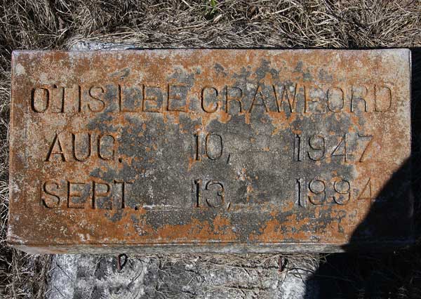 Otis Lee Crawford Gravestone Photo