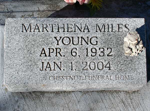 Marthena Miles Young Gravestone Photo