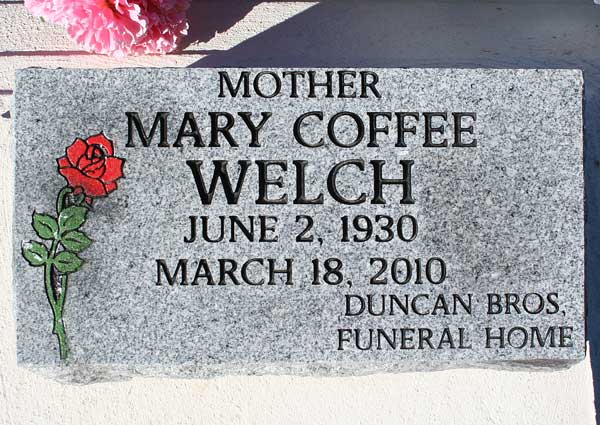 Mary Coffee Welch Gravestone Photo