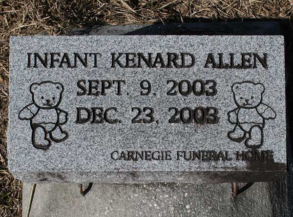 Infant Kenard Allen  Gravestone Photo