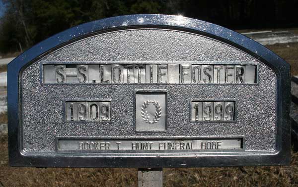 S.S. Lottie Foster Gravestone Photo