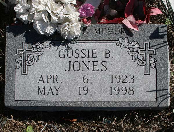 Gussie B. Jones Gravestone Photo