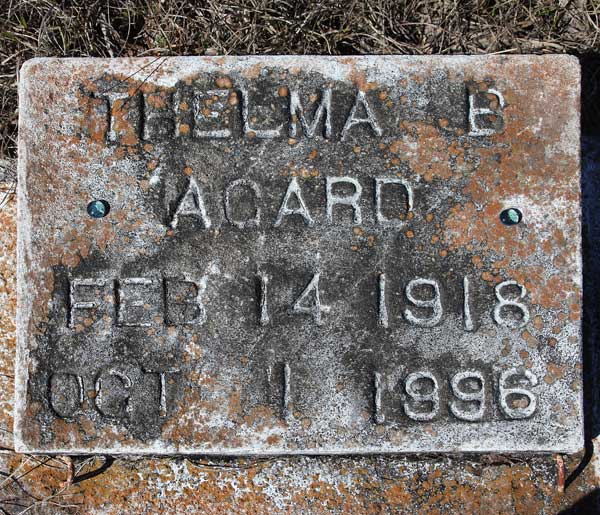 Thelma B. Agard Gravestone Photo